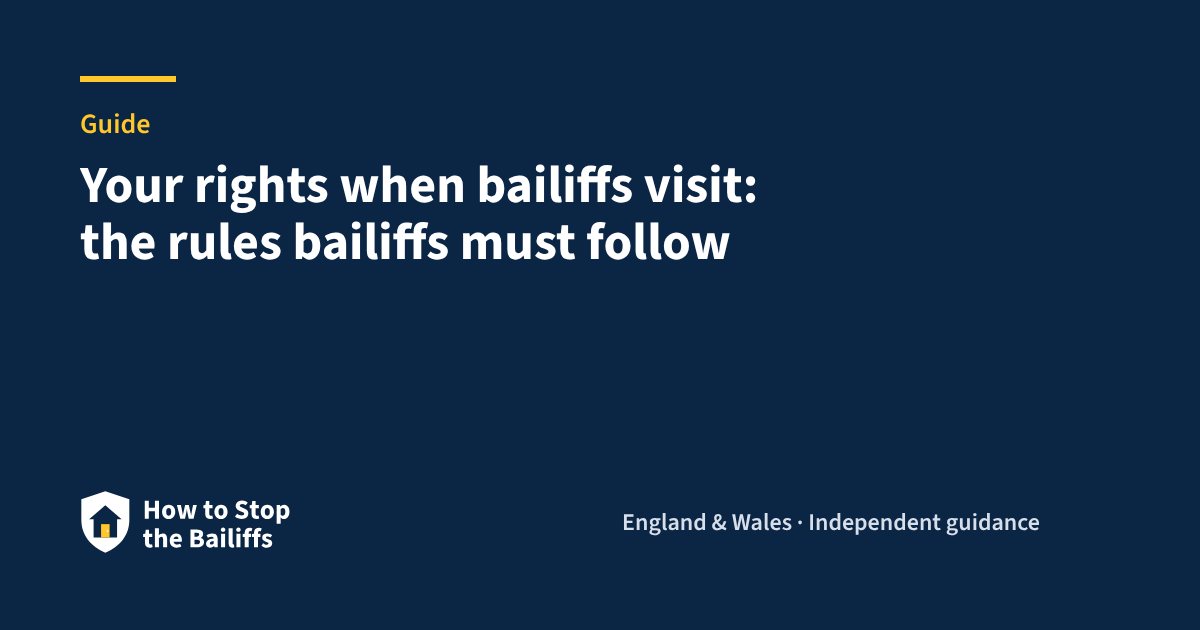 Your rights when bailiffs visit: the rules bailiffs must follow