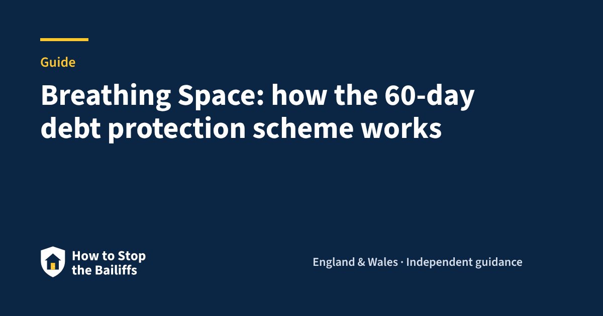 Breathing Space: how the 60-day debt protection scheme works
