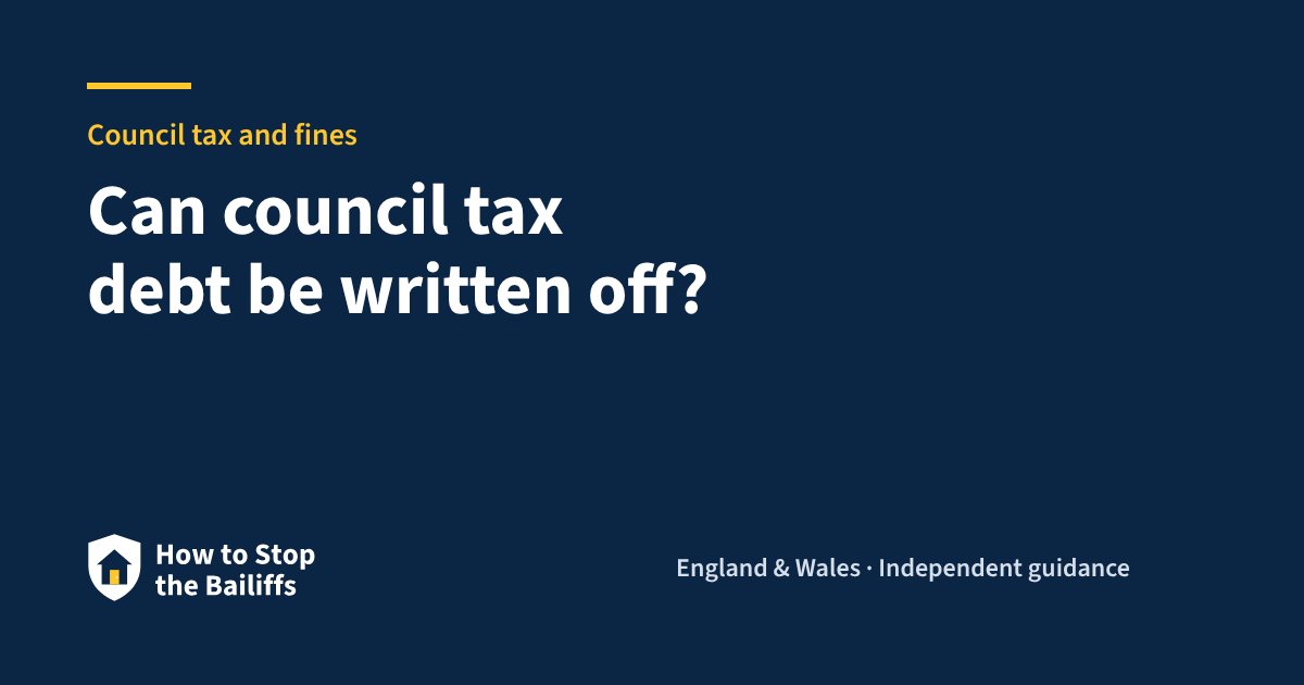 Can council tax debt be written off?