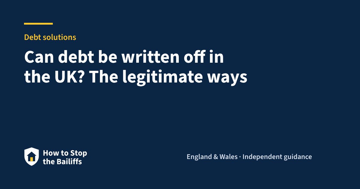 Can debt be written off in the UK? The legitimate ways