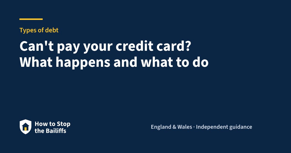 Can't pay your credit card? What happens and what to do