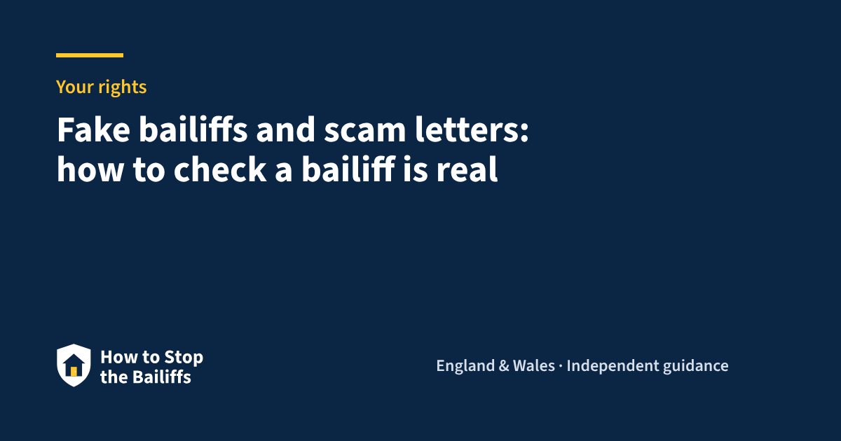 Fake bailiffs and scam letters: how to check a bailiff is real