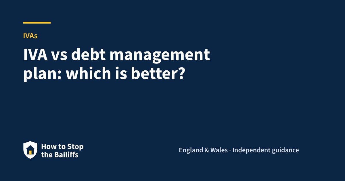 IVA vs debt management plan: which is better?