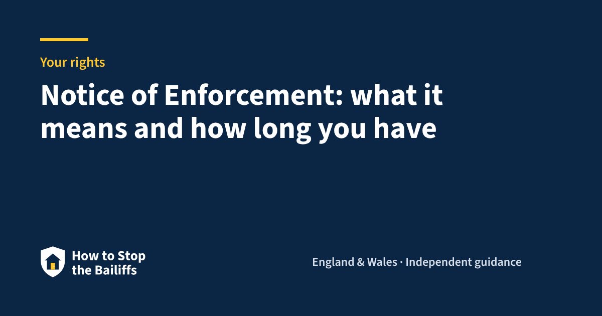 Notice of Enforcement: what it means and how long you have