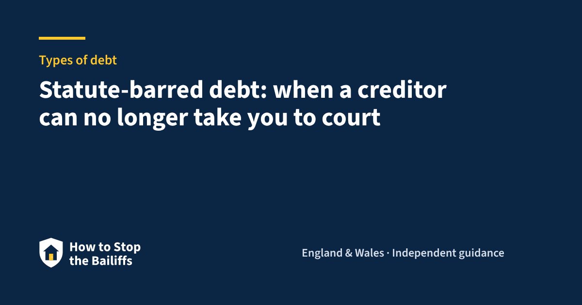 Statute-barred debt: when a creditor can no longer take you to court